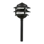 Load image into Gallery viewer, CDPA72 Black 12V AC/DC Aluminum Low Voltage Landscape Lighting 3 Tier Pagoda Path Light