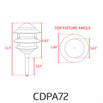 Load image into Gallery viewer, CDPA72 Black 12V AC/DC Aluminum Low Voltage Landscape Lighting 3 Tier Pagoda Path Light
