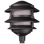 Load image into Gallery viewer, CDPA72 Black 12V AC/DC Aluminum Low Voltage Landscape Lighting 3 Tier Pagoda Path Light
