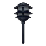 Load image into Gallery viewer, CDPA72 Black 12V AC/DC Aluminum Low Voltage Landscape Lighting 3 Tier Pagoda Path Light
