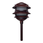 Load image into Gallery viewer, CDPA72 Black 12V AC/DC Aluminum Low Voltage Landscape Lighting 3 Tier Pagoda Path Light
