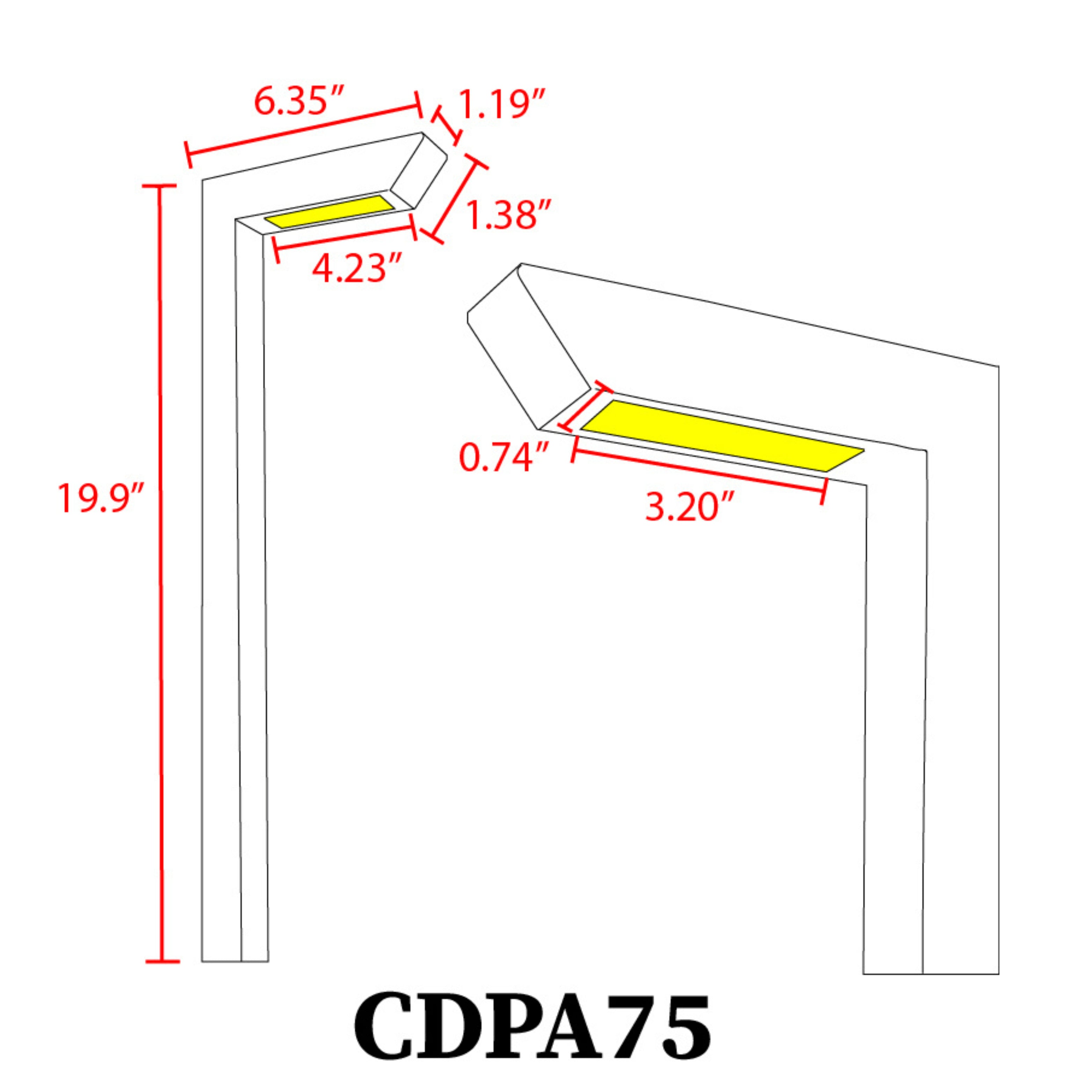 CDPA75 3CCT Pat Light Modern Heavy Duty Cast Aluminum Path Light