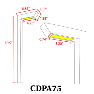 CDPA75 3CCT Pat Light Modern Heavy Duty Cast Aluminum Path Light