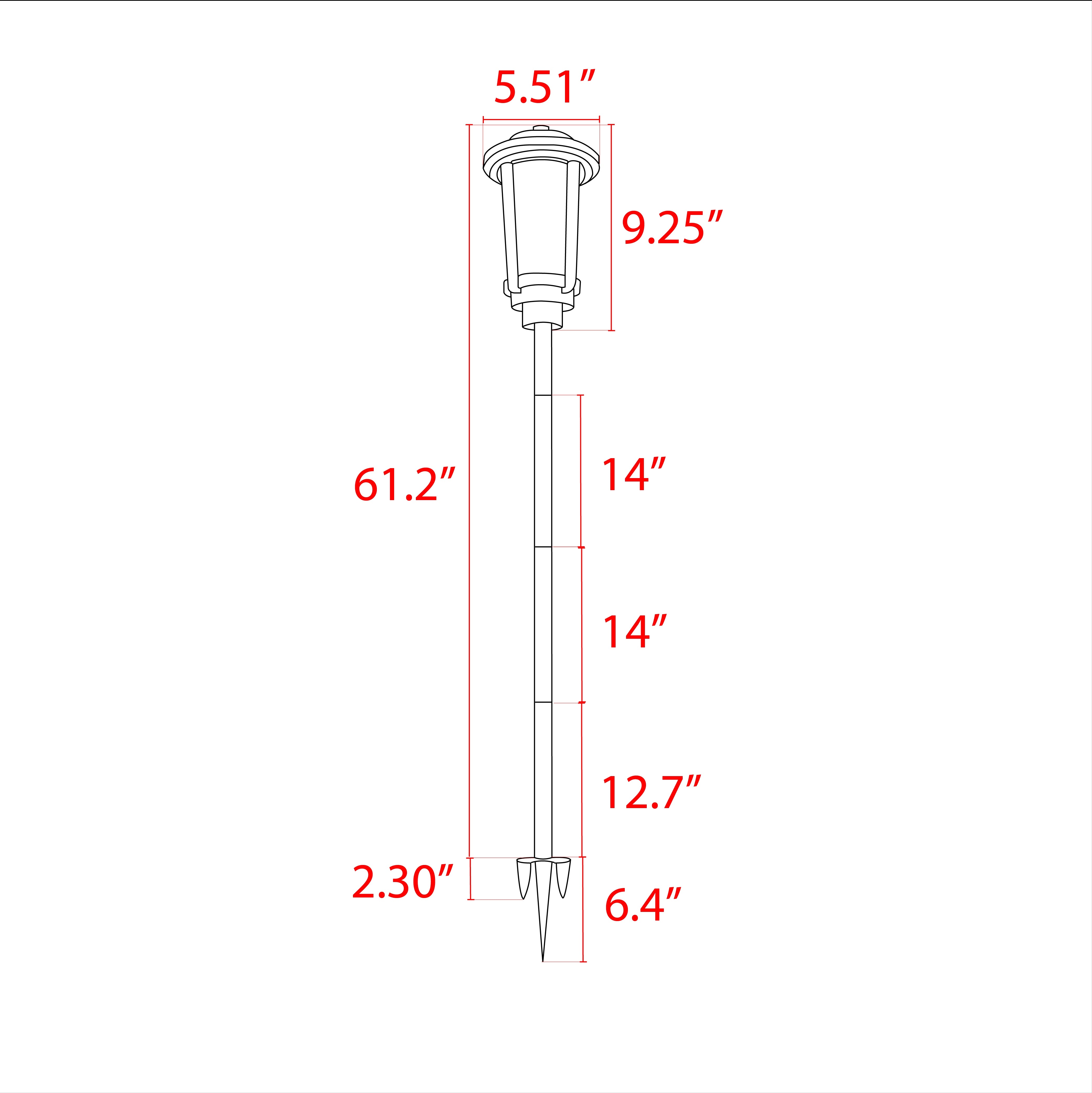 CDPA76 LED Path Light Integrated Aluminum 12V Low Voltage Adjustable Height Fixture