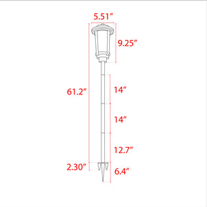 CDPA76 LED Path Light Integrated Aluminum 12V Low Voltage Adjustable Height Fixture