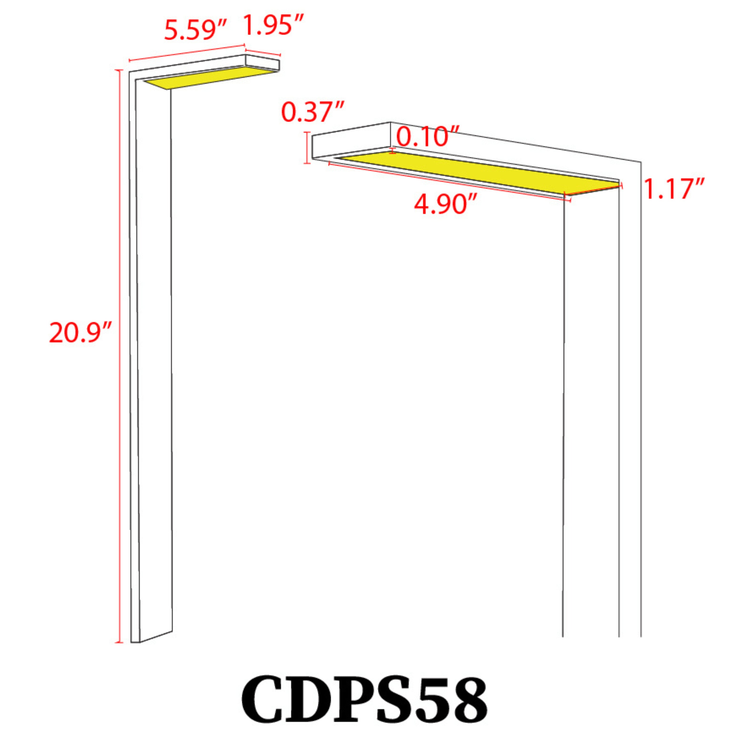 CDPS58 Path Light 3W Stainless Steel Directional LED Bollard Landscape Lighting