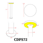 Load image into Gallery viewer, CDPS72 Path Light 7W Modern LowVoltage Stainless Steel Bollard Pathway Lighting LED Circle Top
