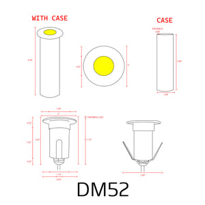 DM52 3W COB LED Low Voltage Ground Landscape Well Lights Waterproof Fixture