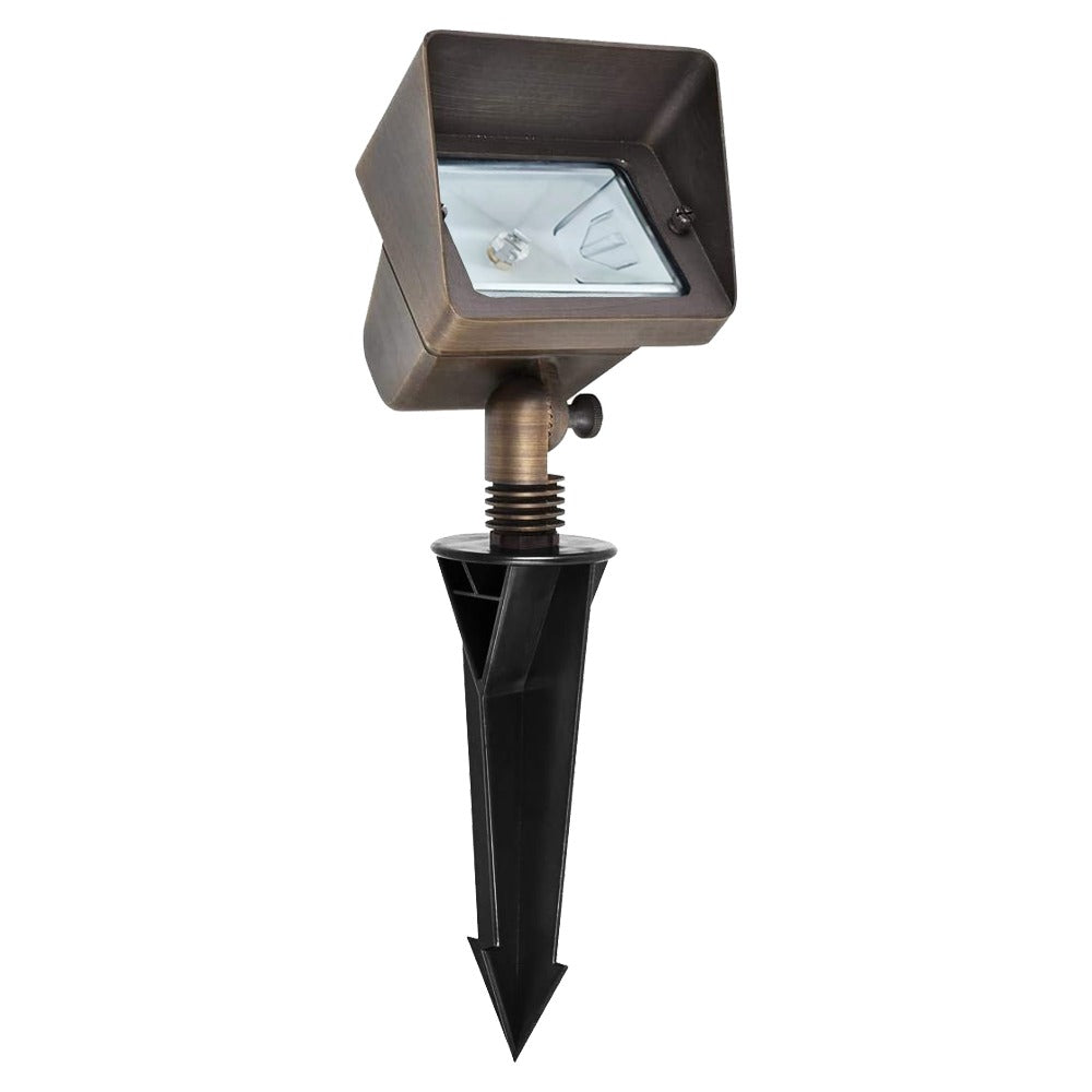 FPB05 Cast Brass Rectangular LED Directional Flood Light Adjustable Landscape Lighting