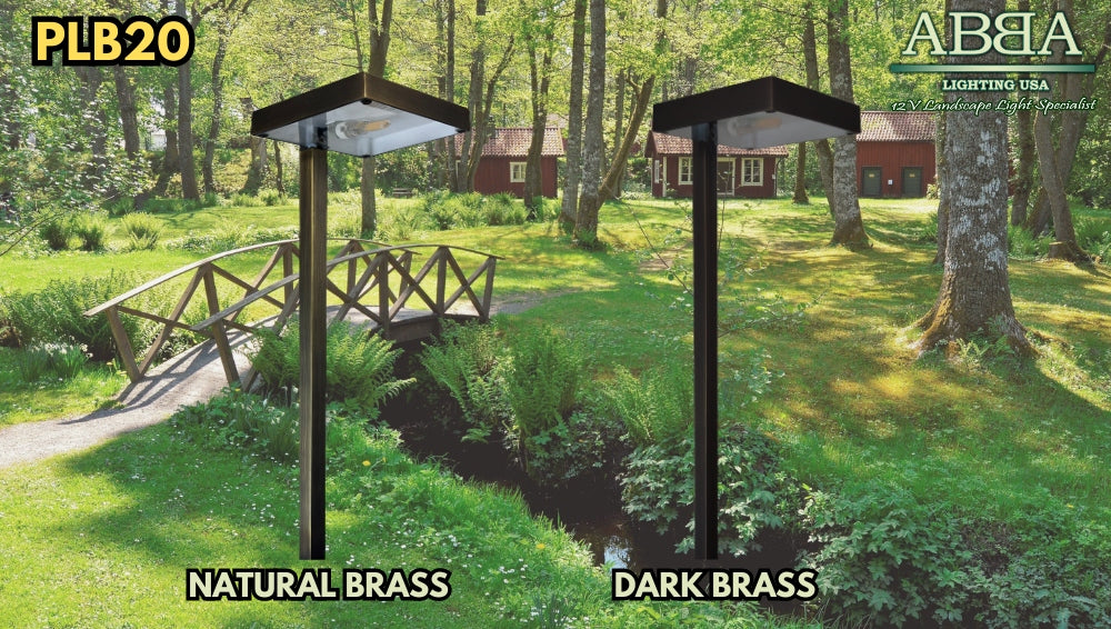 PLB20 LED Brass Modern Path Light