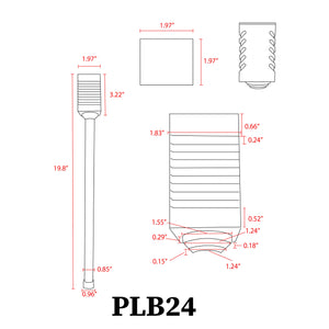 PLB24 Modern Path Light 12V Low Voltage LED Brass Path Light