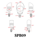 Load image into Gallery viewer, SPB09 12V Low Voltage LED Outdoor Landscape Brass Spotlight
