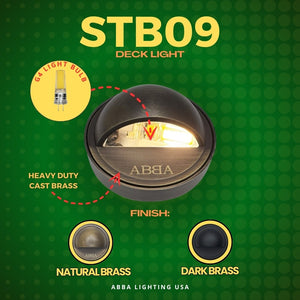 STB09 LED Round Deck Light Surface Mount Low Voltage Landscape Lighting