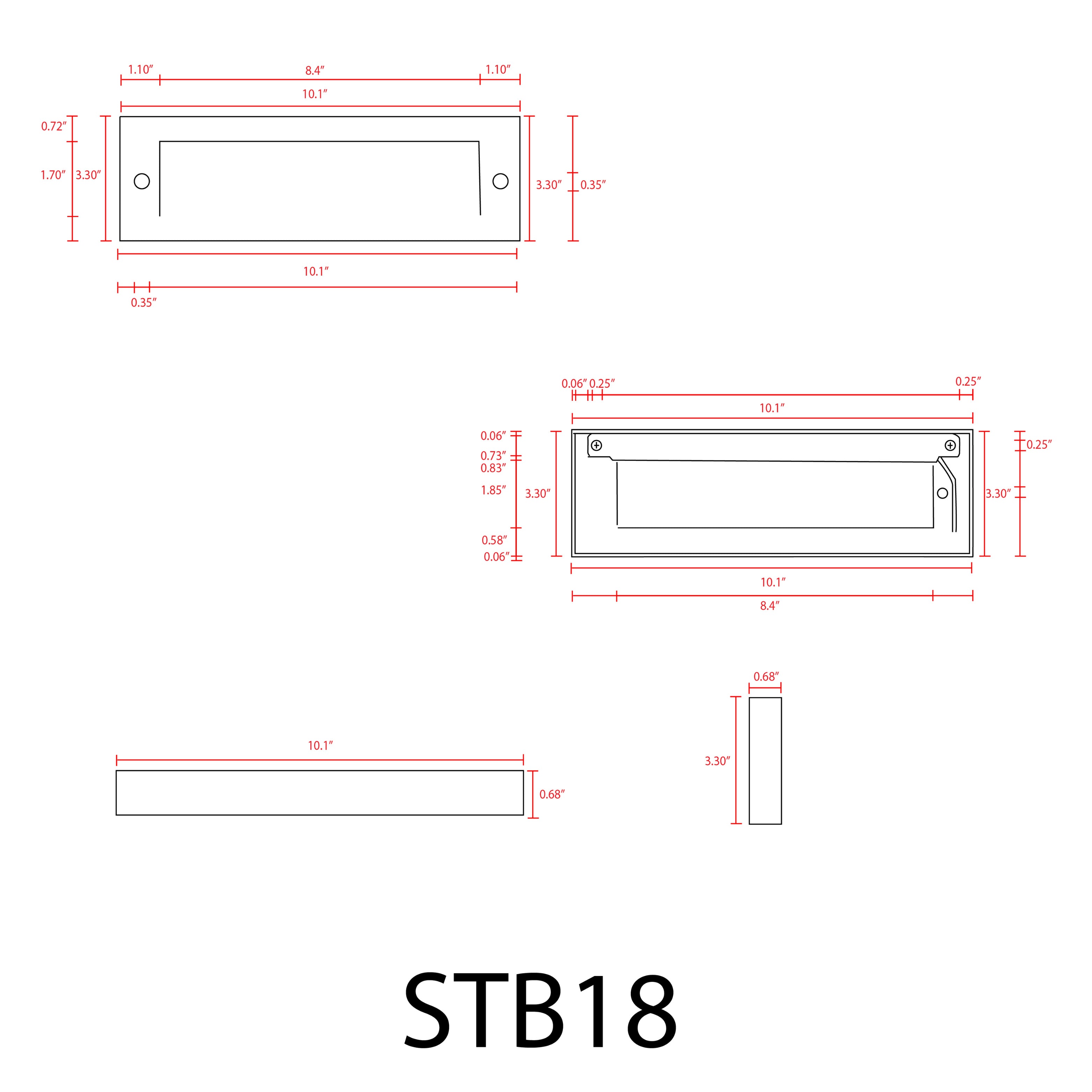 STB18 3W LED Cast Brass Outdoor Horizontal Modern Step Light Low Voltage Lighting