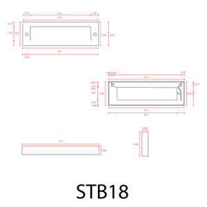 STB18 3W LED Cast Brass Outdoor Horizontal Modern Step Light Low Voltage Lighting