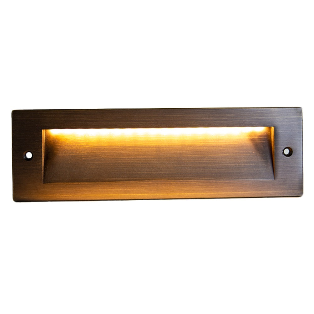 STB18 3W LED Cast Brass Outdoor Horizontal Modern Step Light Low Voltage Lighting