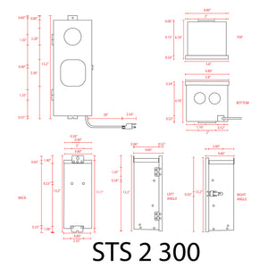 STS300 2-Zone 300W Wi-Fi Digital AC 12V, 15V Low Voltage Transformer with Photocell & Timer IP65