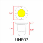 Load image into Gallery viewer, UNF07 Fiber Glass 12V Low Voltage Round LED In-ground Well Light IP65 Waterproof
