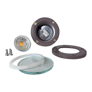 UNF07 Fiber Glass 12V Low Voltage Round LED In-ground Well Light IP65 Waterproof