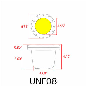 UNF08 Fiber Glass 12V Low Voltage Commercial PAR36 LED In-ground Well Light IP65 Waterproof