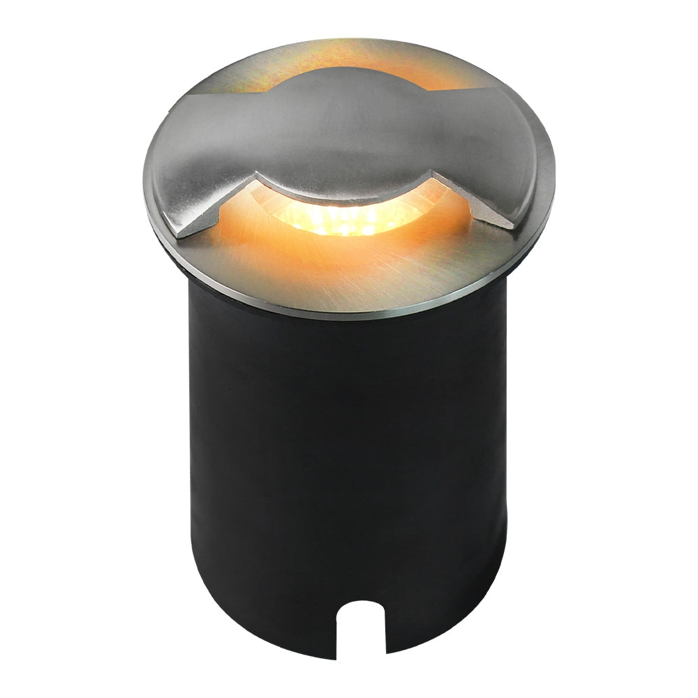 UNS04 Stainless Steel Bi Directional Two Slit In-Ground 12V Low Voltage LED In Ground Landscape Lighting