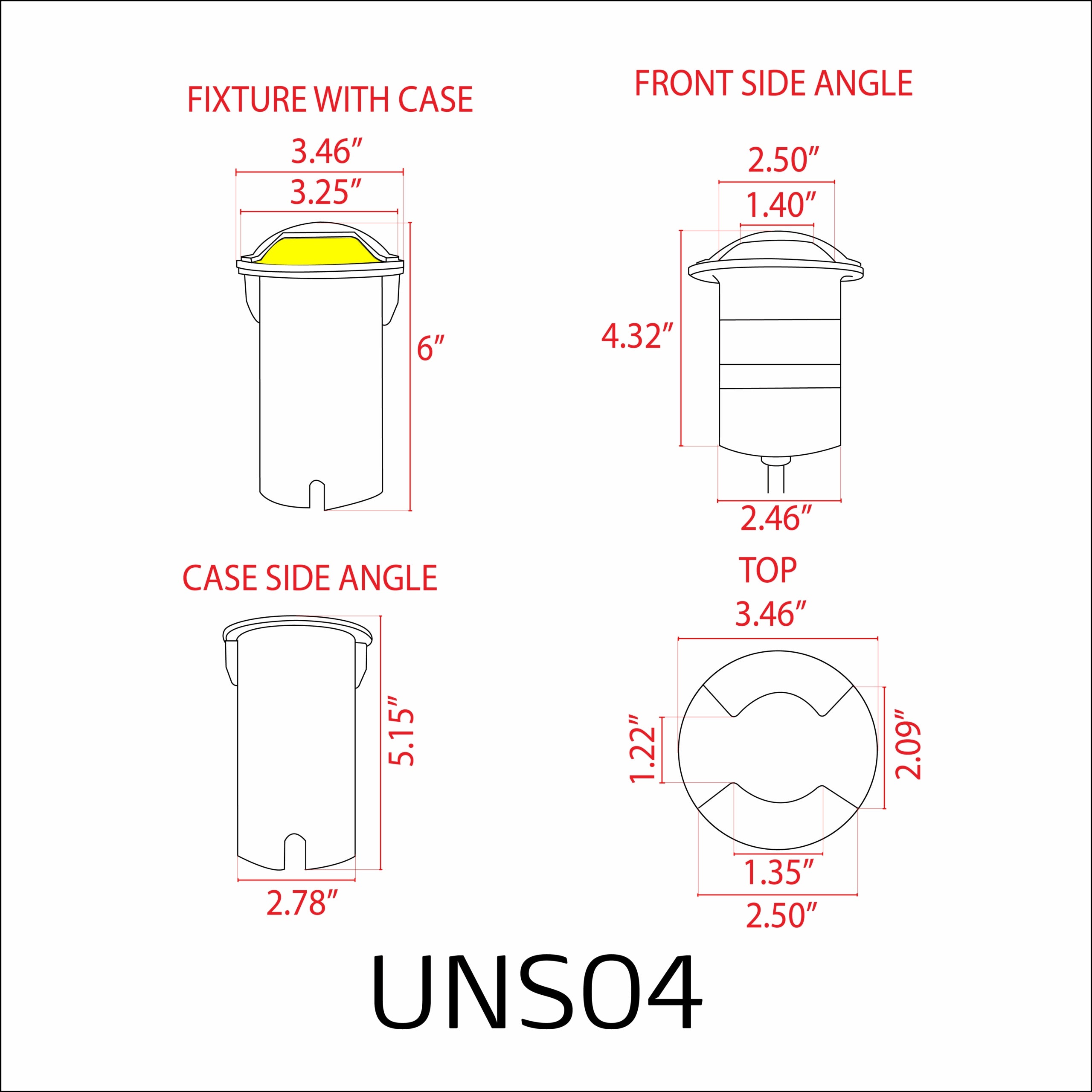 UNS04 Stainless Steel Bi Directional Two Slit In-Ground 12V Low Voltage LED In Ground Landscape Lighting