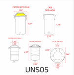 Load image into Gallery viewer, UNS05 Stainless Steel Tri Directional Three Slit In-Ground 12V Low Voltage LED In Ground Landscape Lighting
