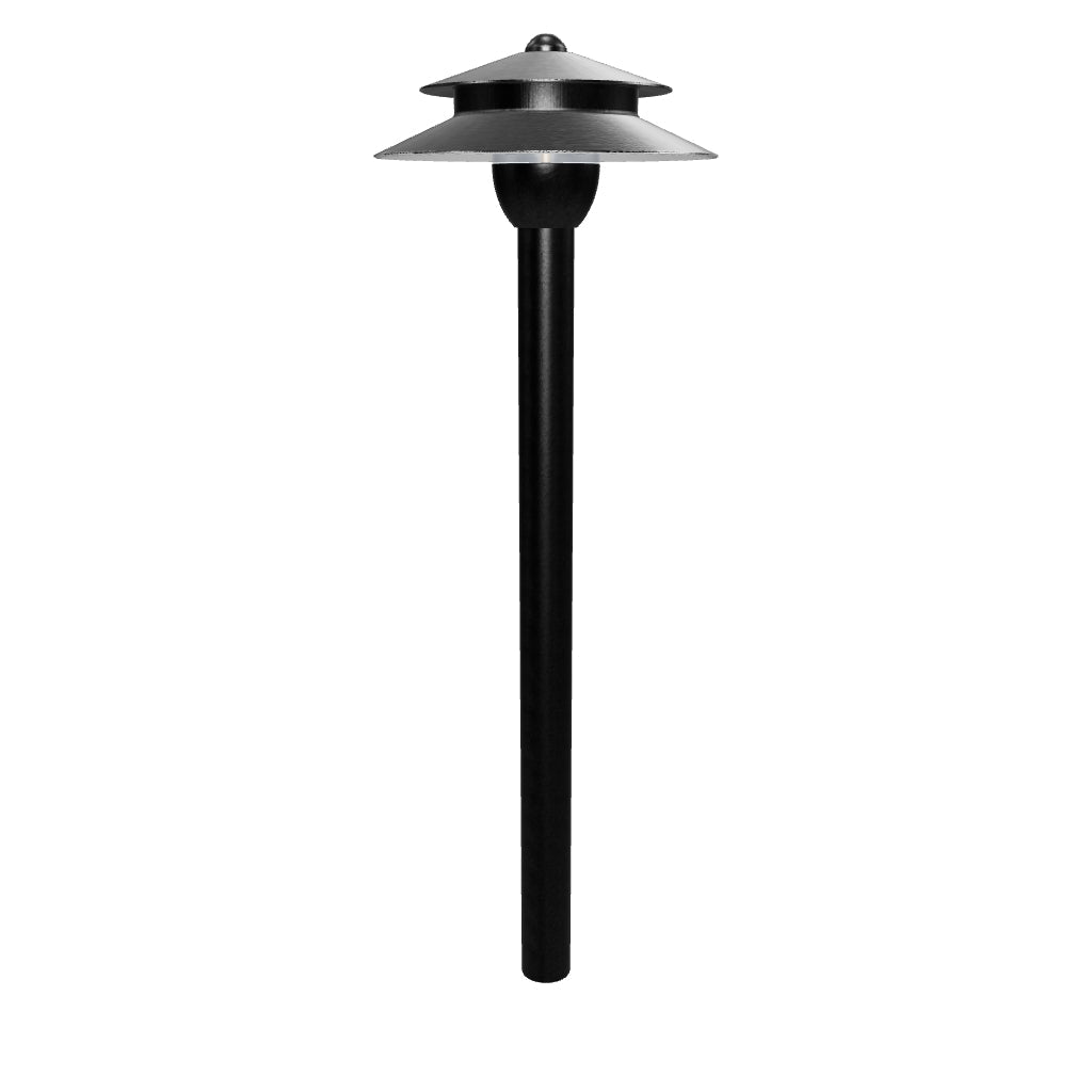 PLB13 Two Tier Brass Path Low Voltage Pagoda Light Led Landscape Lighting Fixture