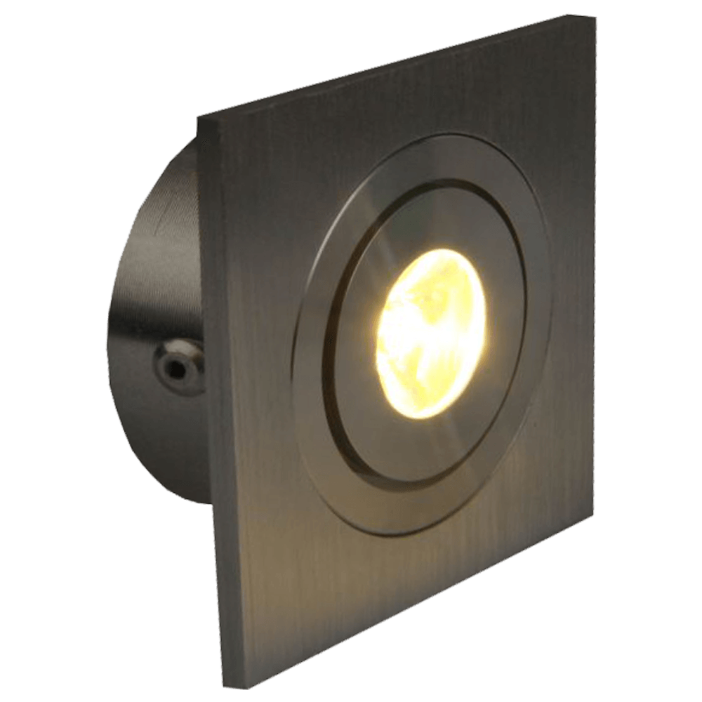 CB06 Dimmable Recessed Square Cast Aluminum LED Puck Light Cabinet Downlighting.