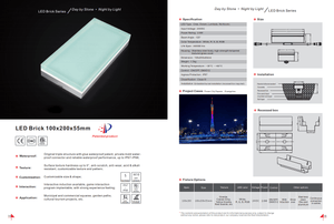 CRG31 Low Voltage In Ground RGBW or WW LED Brick Paver Light Rectangle IP67 Waterproof.