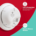 Load image into Gallery viewer, First Alert BRK AC Hardwired Combination Smoke and Carbon Monoxide Detector.
