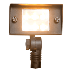 FPB02 Brass Rectangular Built-In Adjustable 2W-7W LED Flood Light - Kings Outdoor Lighting