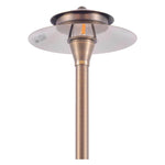 Load image into Gallery viewer, PLB04 Two Tier Brass LED Pagoda Low Voltage Path Light - Kings Outdoor Lighting
