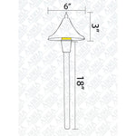 Load image into Gallery viewer, PLB09 Brass LED Cone Low Voltage Pathway Outdoor Landscape Lighting Fixture.
