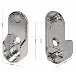 Load image into Gallery viewer, SM08 Oval Wardrobe Rail End Brackets Steel Closet Rod Socket Holder.
