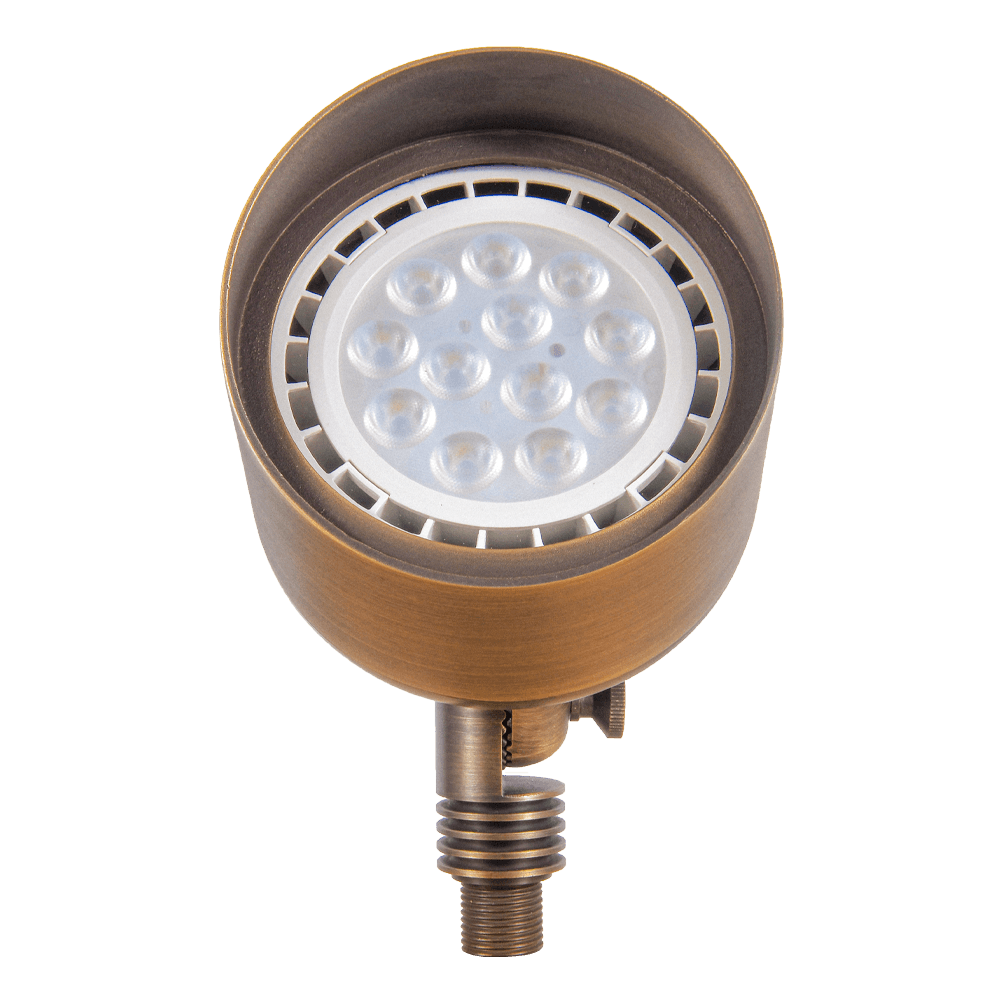 SPB07 Brass PAR36 Outdoor Flood Light Low Voltage LED Landscape Lighting - Kings Outdoor Lighting