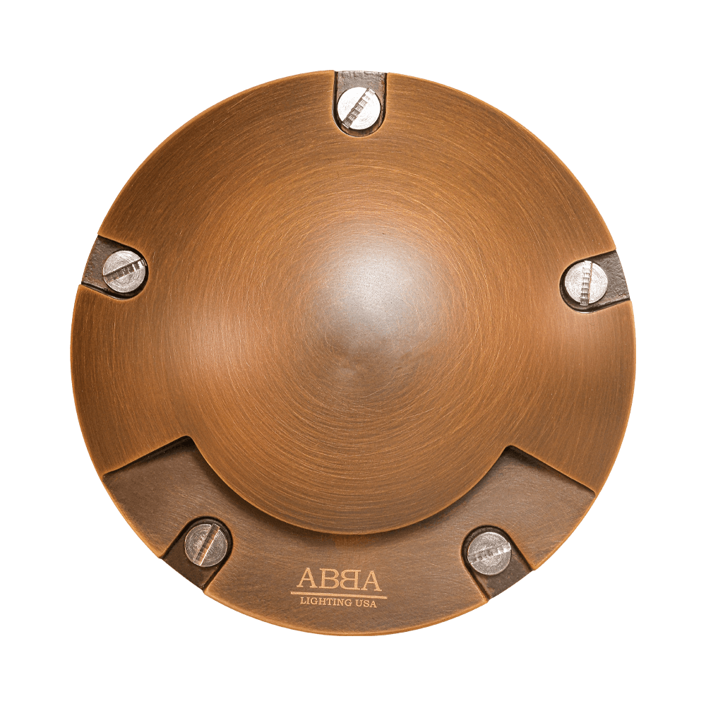UNB09 Cast Brass Round Moni-Directional Low Voltage LED In-ground Ligh