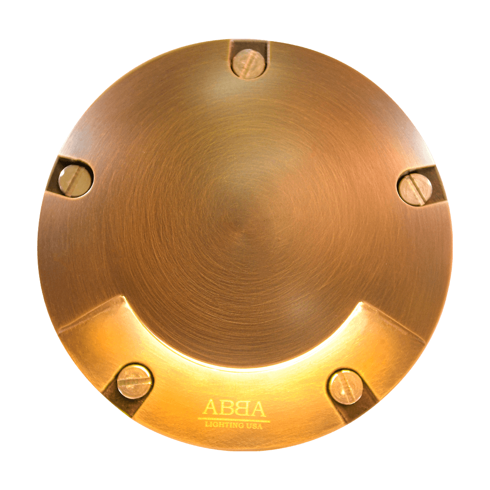UNB09 Cast Brass Round Moni-Directional Low Voltage LED In-ground Ligh