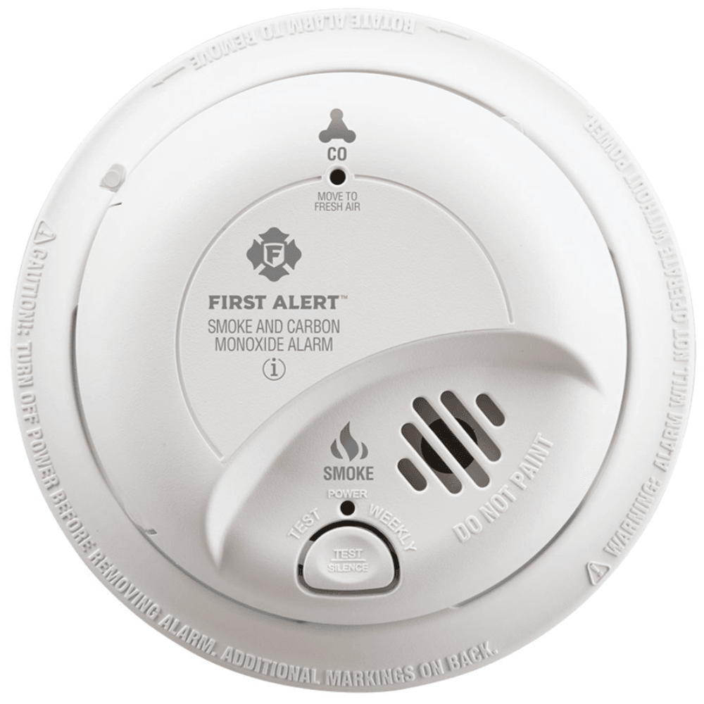 First Alert BRK AC Hardwired Combination Smoke and Carbon Monoxide Detector.